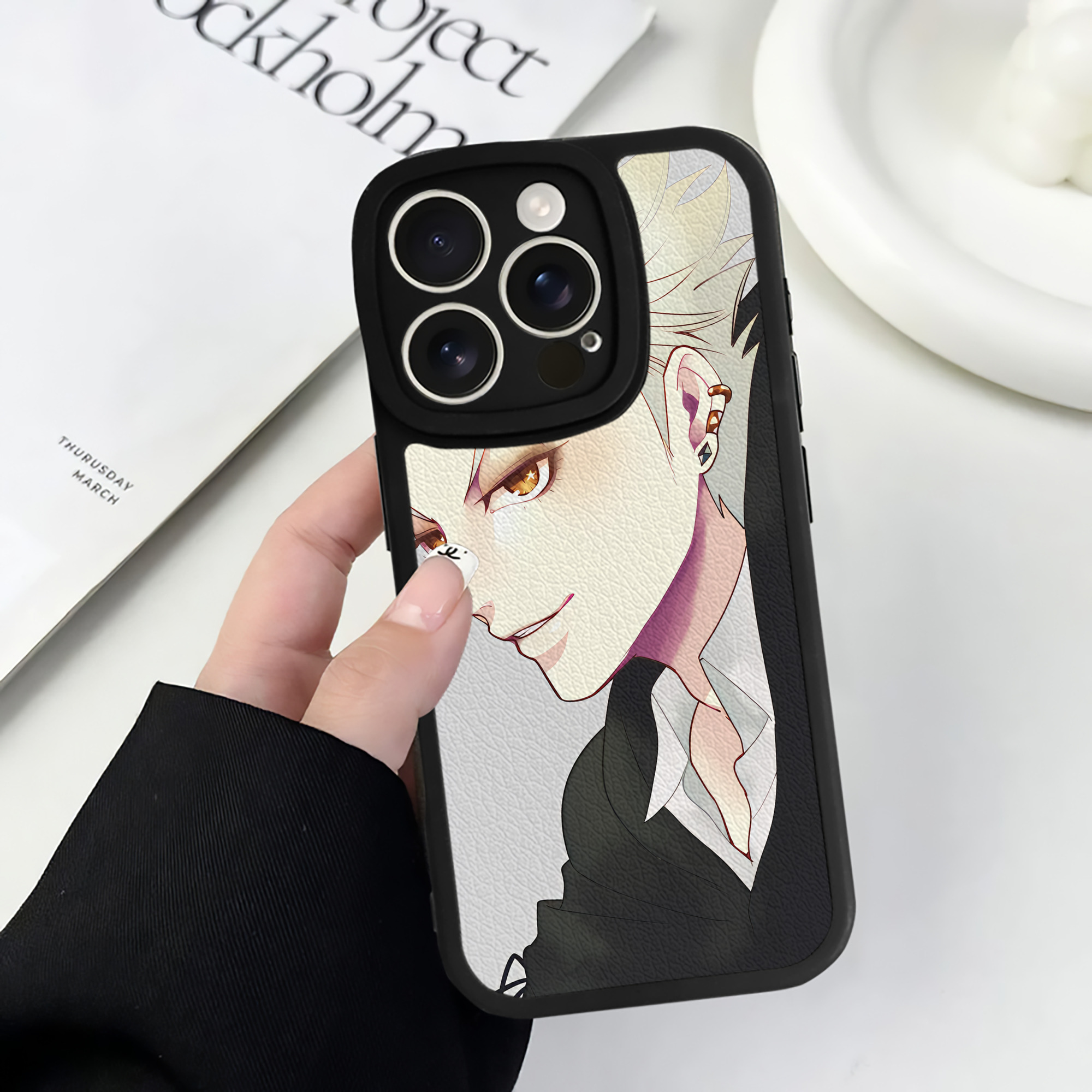 （画像用） ハイキュー!! Haikyu!! 【iPhone 16シリーズ対応】シリコンスマホケース（レザー調） 材質：シリコン